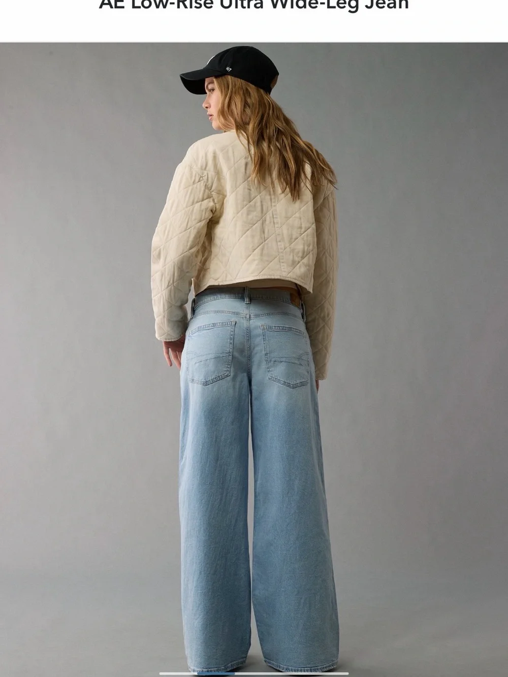 American Eagle Outfitters Low Rise Ultra Wide-Leg Jeans. Size 10 Long - Picture 2 of 10
